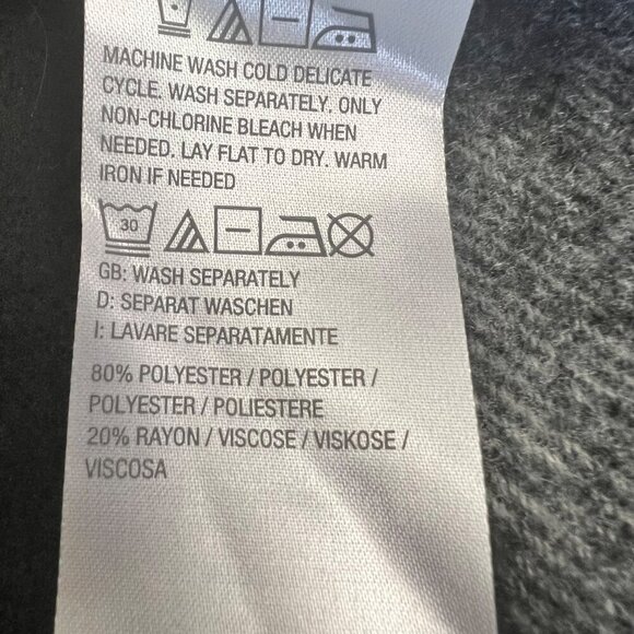 Belle by Kim Gravel Womens Open Front Poncho Cardigan Black/Gray One Size Fringe - Picture 9 of 9